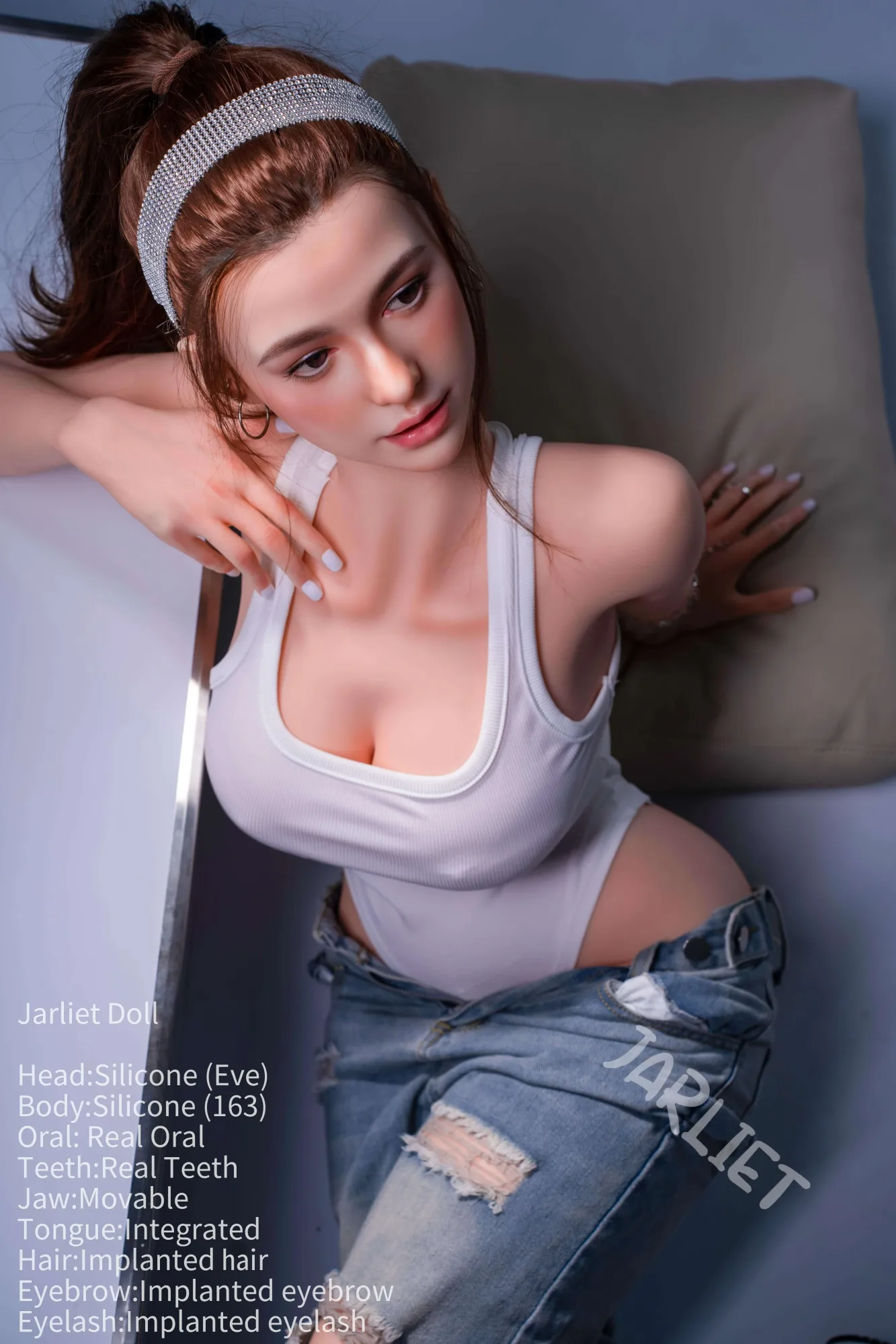 163cm (5ft3") Brunette Beauty Silicone Sex Doll - Eve - In Stock | US Only view 5
