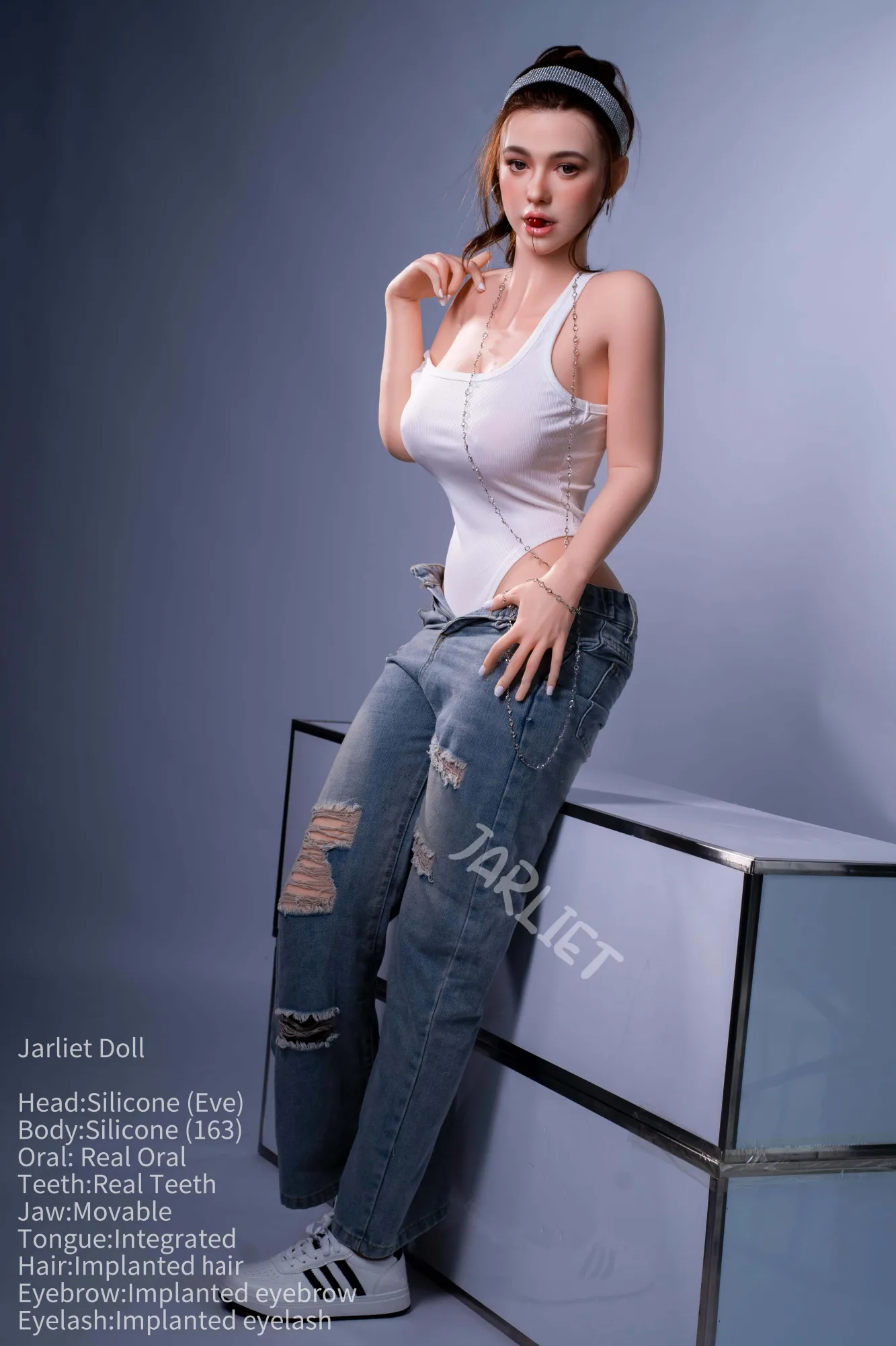163cm (5ft3") Brunette Beauty Silicone Sex Doll - Eve - In Stock | US Only view 7