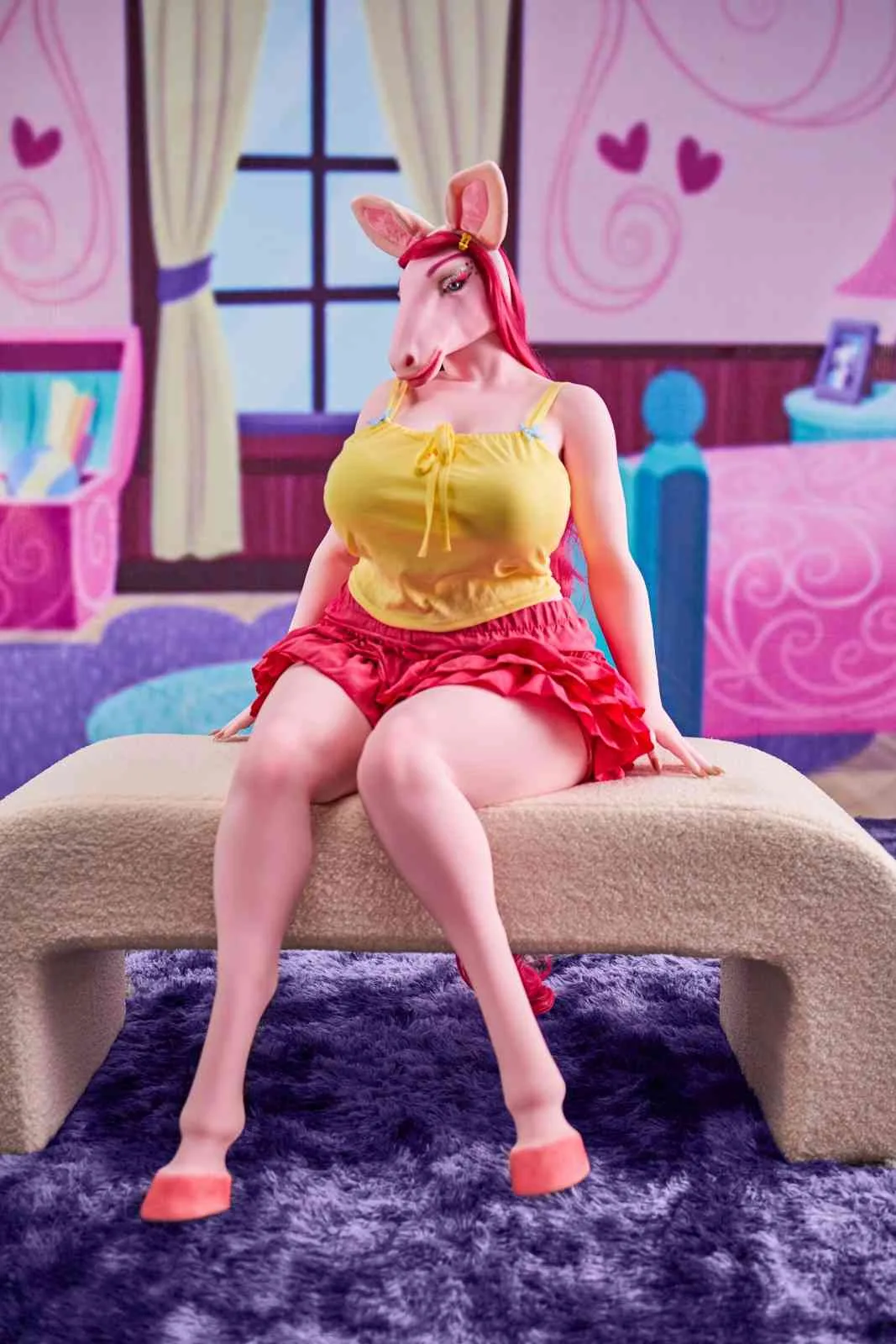 141cm (4ft7") Mermaid Pony Hybrid Sex Doll - E-Cup - Monie