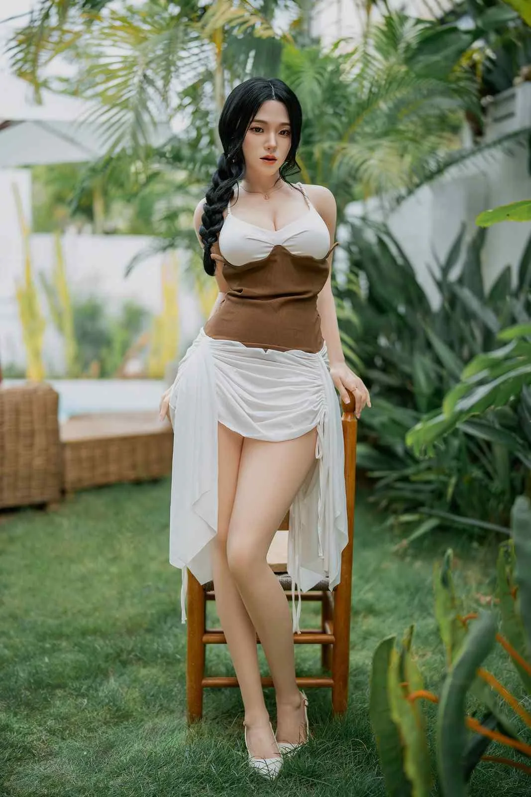 164cm (5ft4") Asian Full Silicone Sex Doll with Movable Jaw - D-Cup - In Stock | US Only view 4