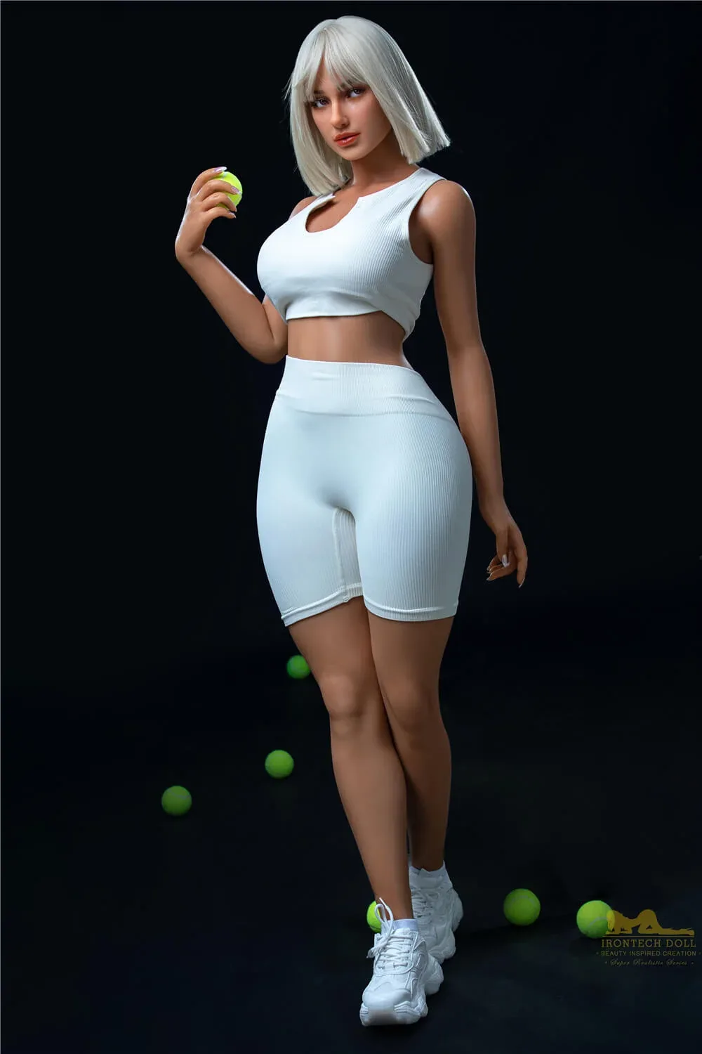 164cm (5ft4") Silver Haired Tennis Player Silicone Sex Dolls - Luna - In Stock | US Only view 8