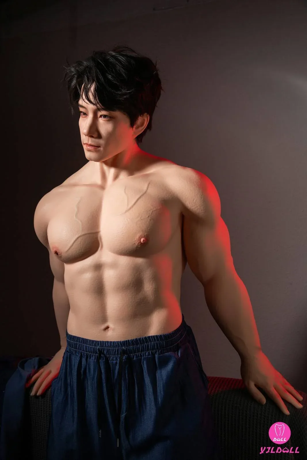 175cm (5ft7") Asian Muscular Male Silicone PRO Sex Doll - Frank view 2