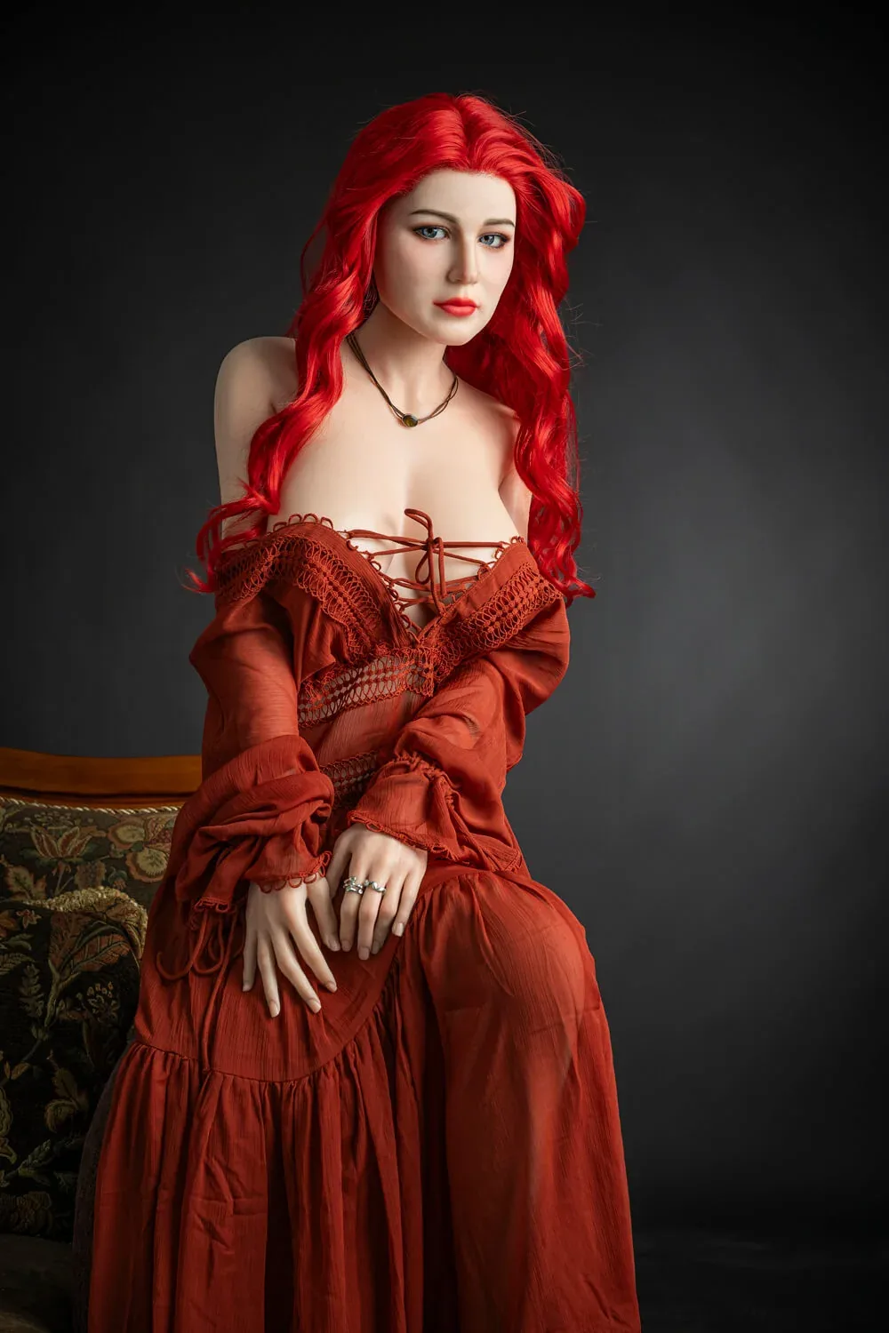 171cm (5ft9") Passion Red Girl Silicone Sex Doll - D-Cup - Eva view 3