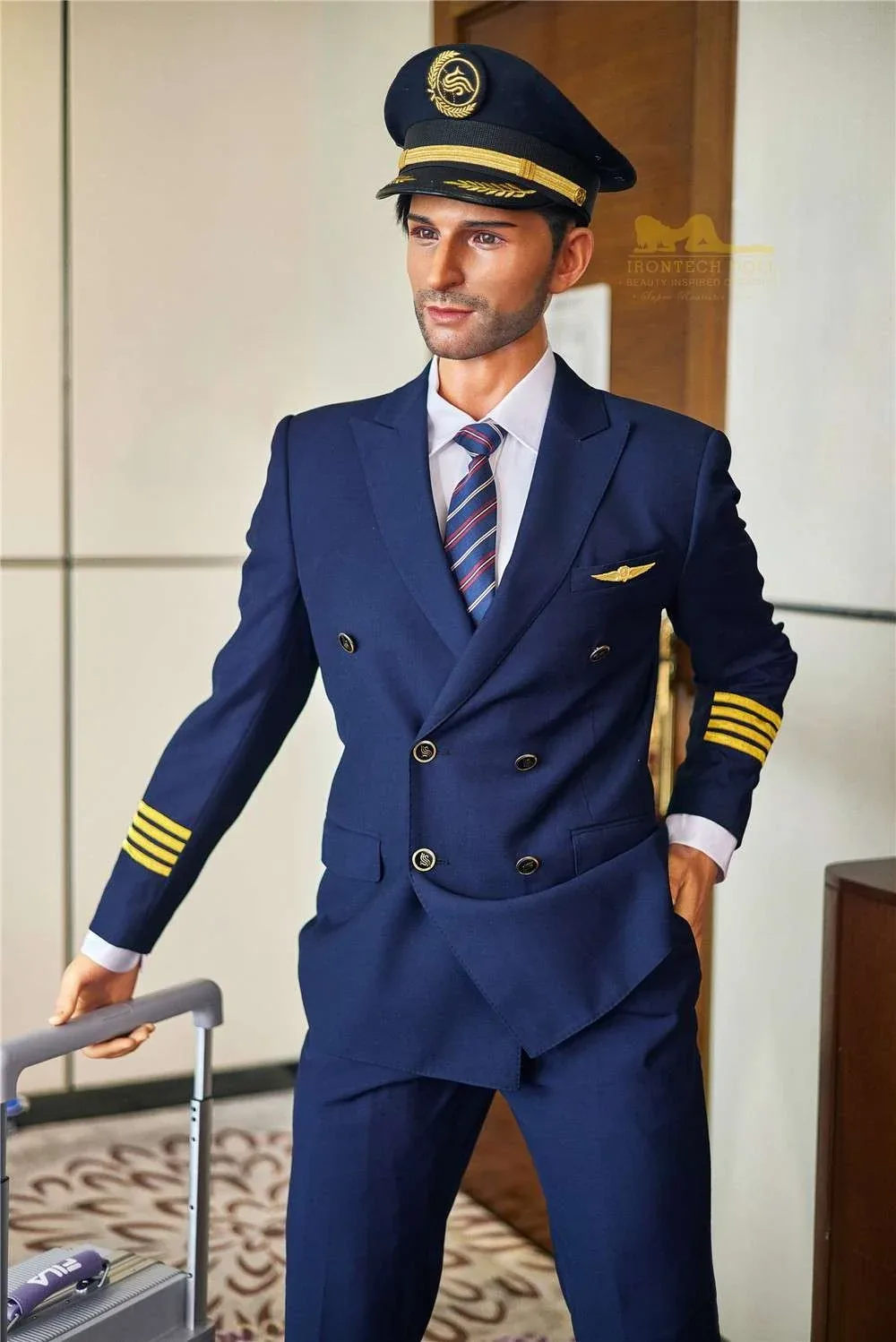 176cm (5ft7') Luxury Airline Pilot Full Size Silicone Male Sex Doll - George view 3