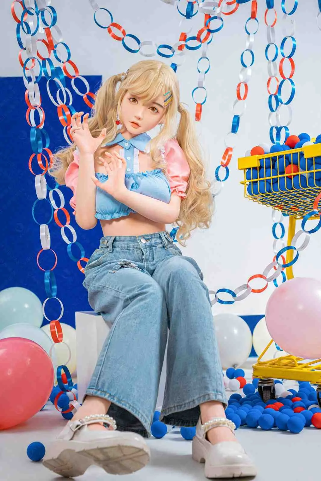 148cm (4ft8") Blonde Asian Silicone Doll - C-Cup - Amily view 5