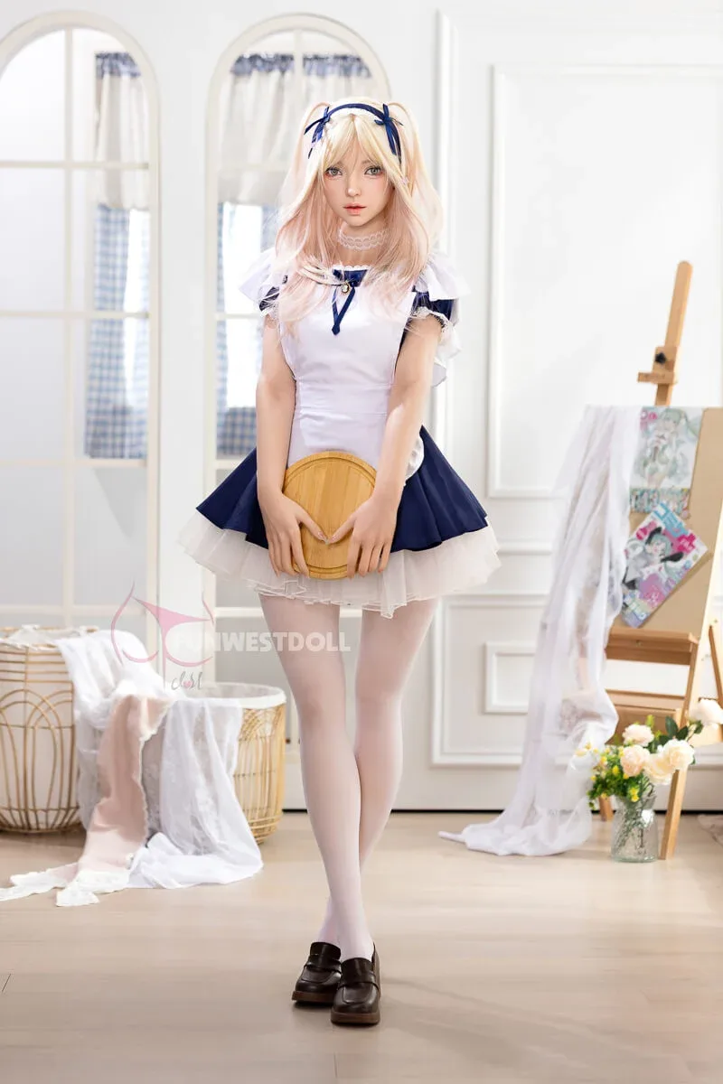 159cm (5ft2") A-Cup Tender Asian Fantasy Beauty Blonde Silicone Sex Doll view 3
