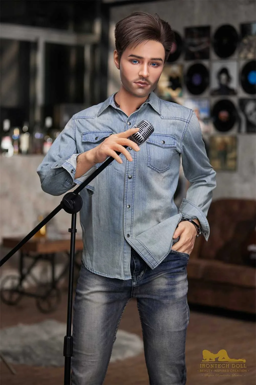 170cm (5ft5') Handsome Singer-Style Gentleman Silicone Male Sex Doll - Jack view 3