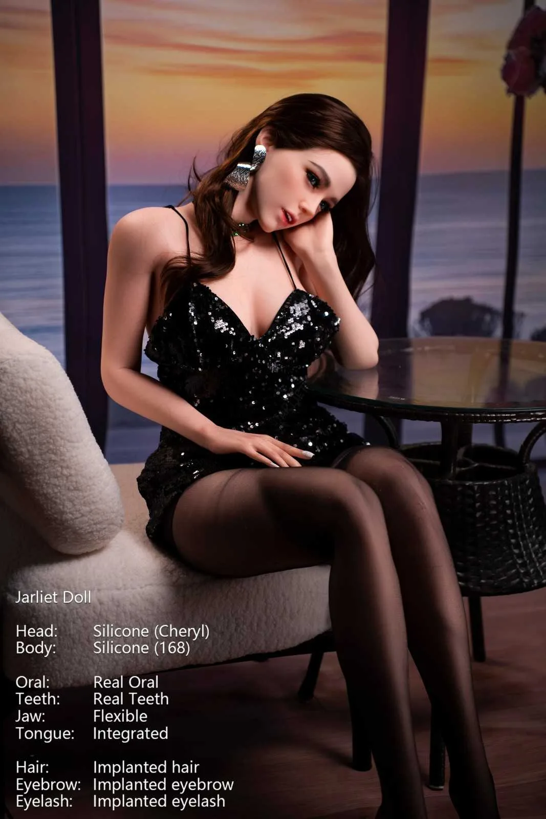 168cm (5ft6") Elegant ROS Brunette Silicone Sex Doll - Cheryl view 7
