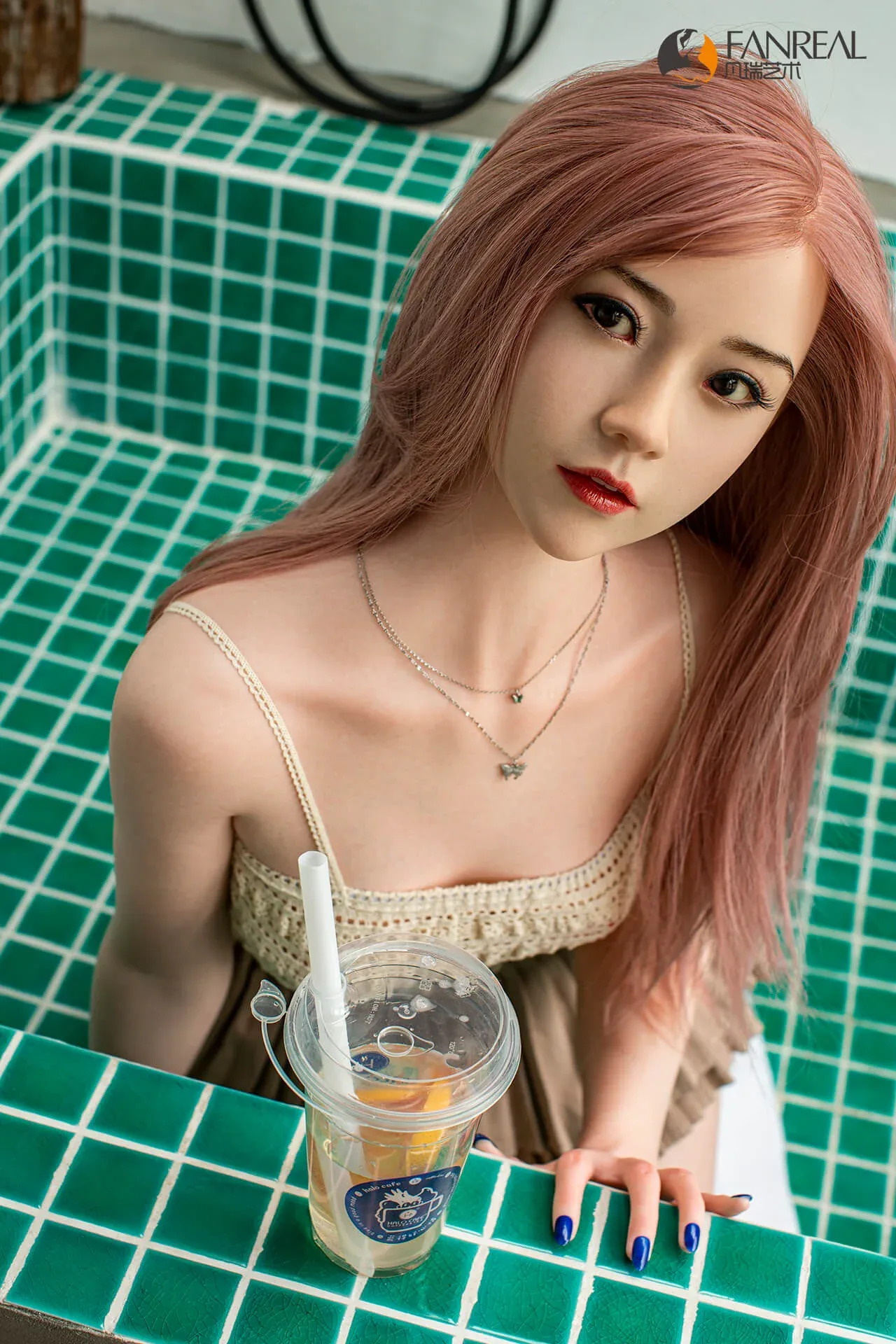 158cm (5ft1") Exotic Pink Hair Silicone Sex Love Doll - B-Cup - Qian view 8