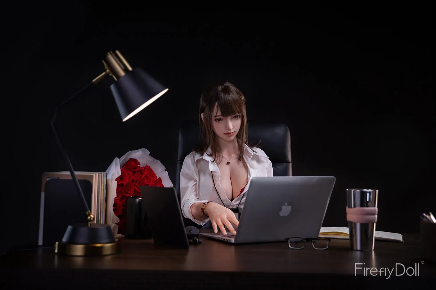 164cm (5ft3") Fantasy Secretary Silicone Sex Doll - Linglong view 6