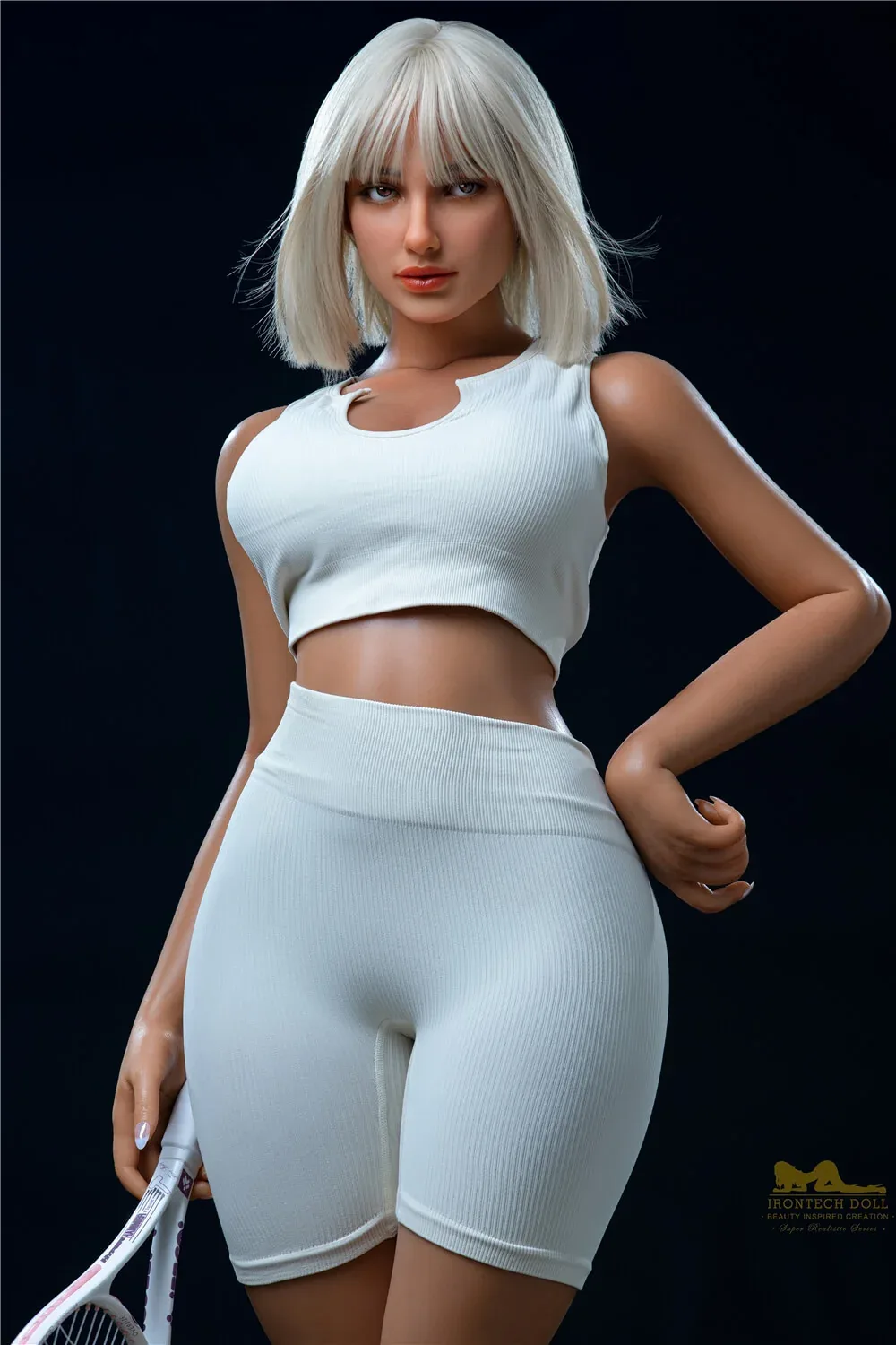 164cm (5ft4") Silver Haired Tennis Player Silicone Sex Dolls - Luna - In Stock | US Only view 3