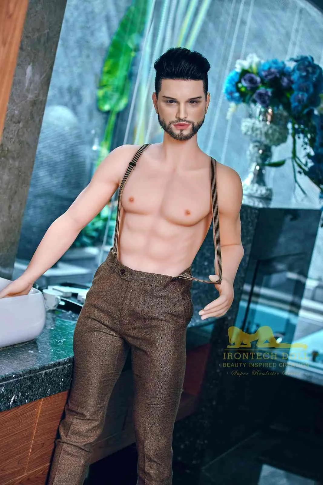 162cm (5ft4') Fine Eligible Bachelor with Silicone Head Male Sex Doll- Zayn view 2