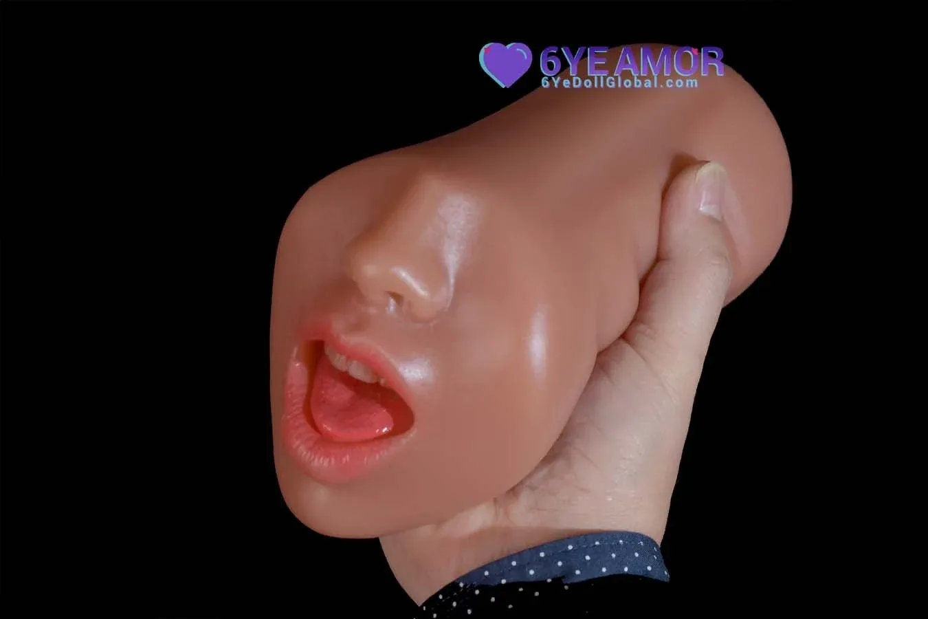 9.5cm (3.7") Blowjob Mouth Masturbator (Model# LY0010) view 2