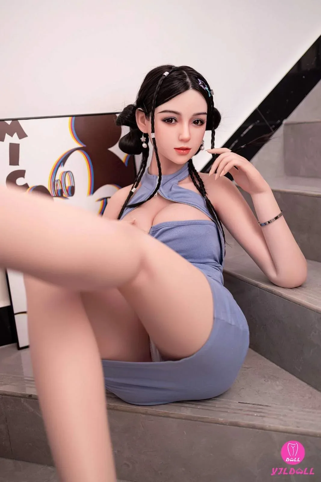 148cm (4ft8") Asian Silicone Head Hybrid Sex Doll - D-Cup - Ellen view 7