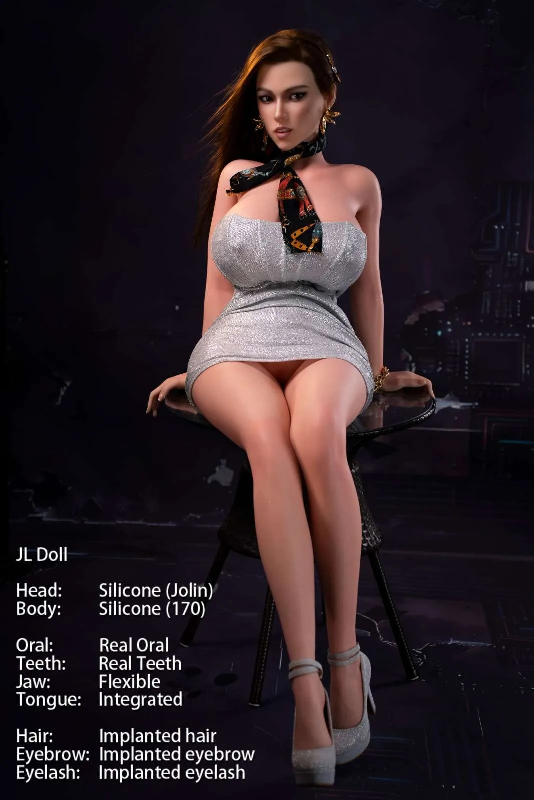 170cm (5ft6") Sensual Curvy ROS Silicone Sex Doll - Jolin view 8