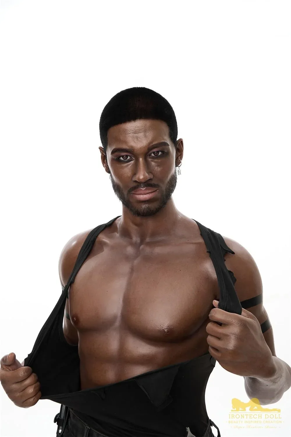 176cm (5ft7') Muscular Ebony Fantasy Silicone Male Sex Doll - Bill view 8