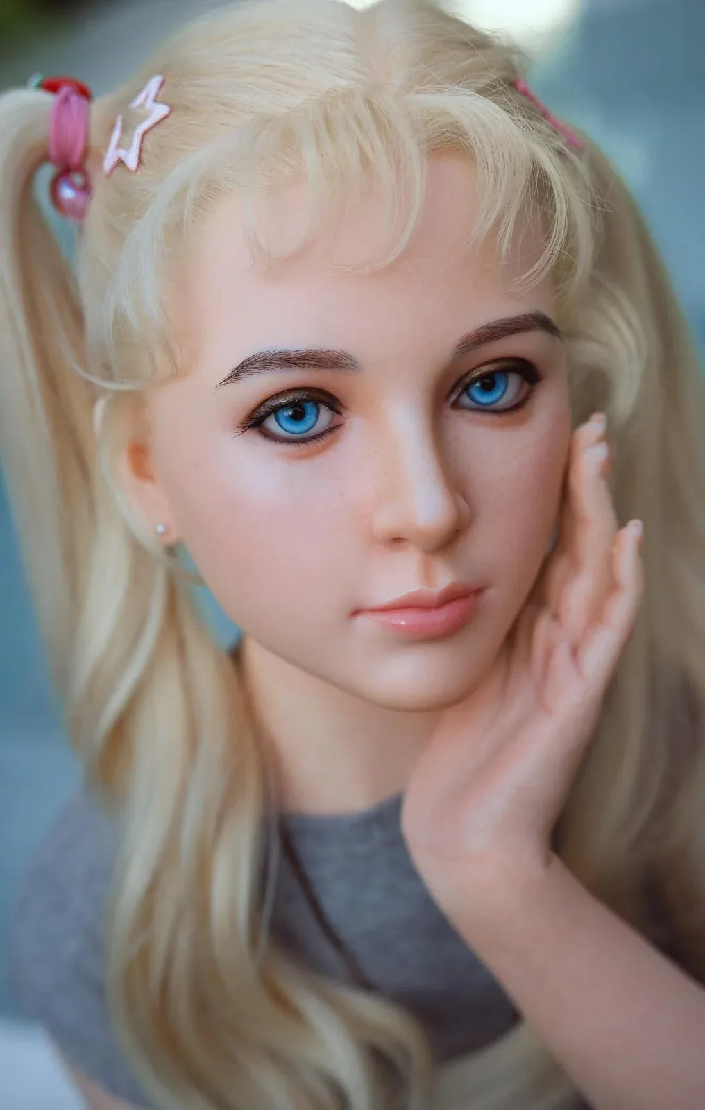 150cm (4ft11") Tiny Blonde Silicone Sex Doll - A-Cup - In Stock | US Only view 6