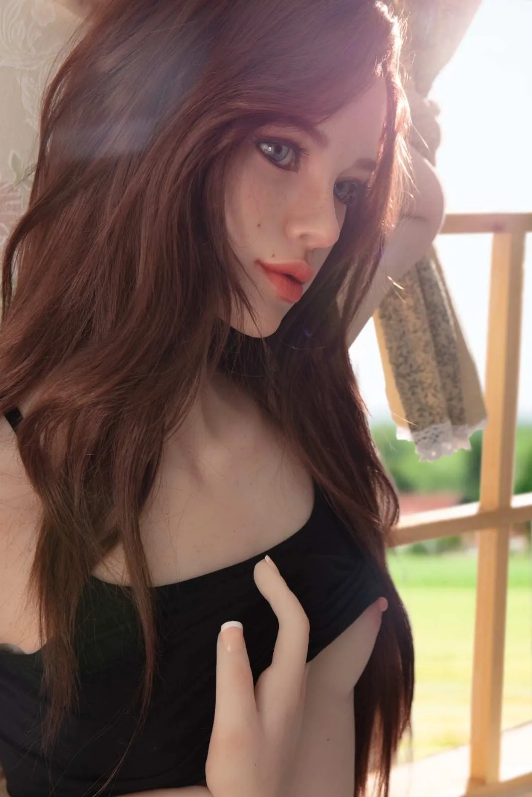 171cm (5ft6") Fiery Red Head Big Lips Sex Doll - A-Cup - Hedy - In Stock | US Only view 6