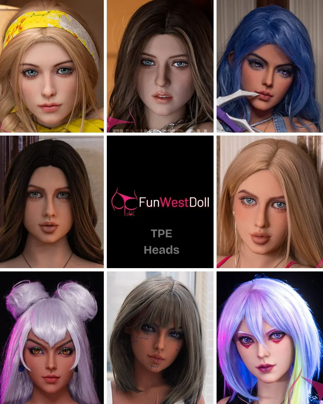 FunWest TPE Doll Heads