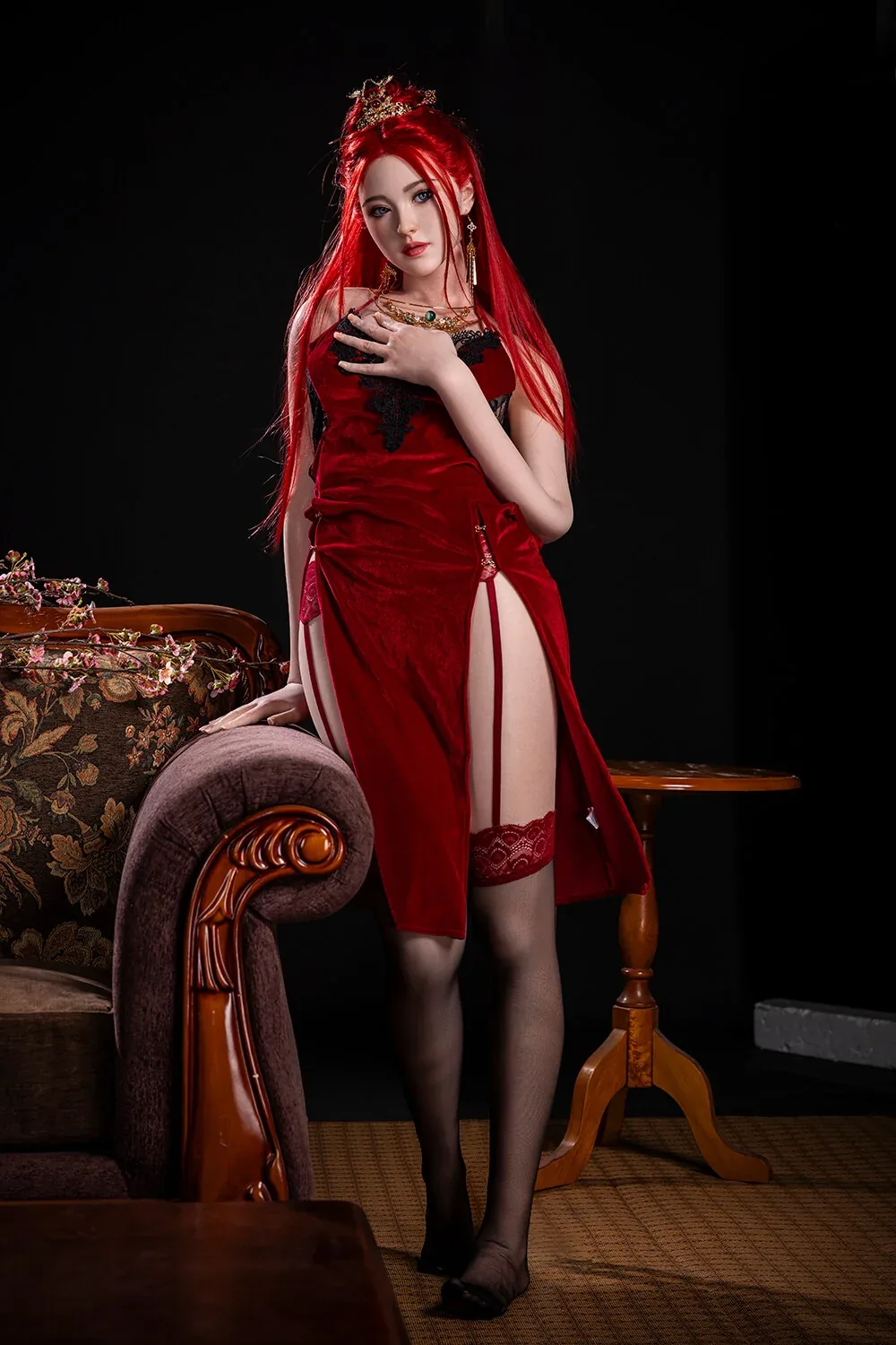 169cm (5ft6") Bombshell Redhead Full Silicone Sex Doll - C-Cup - Dache Zheng - In Stock | US Only view 3