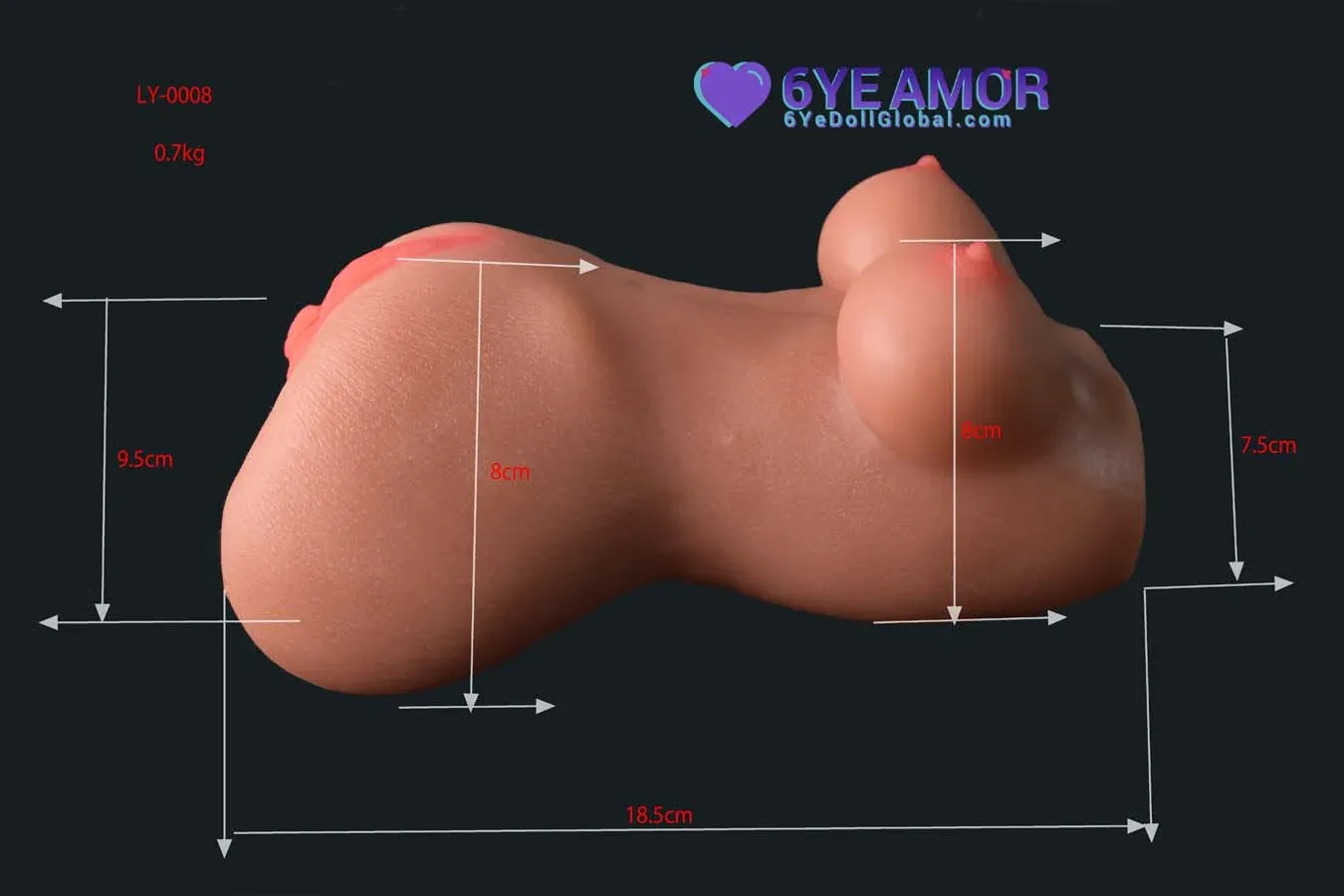 8cm (3.1") Fun Size and Handy Mini Hourglass Body Stroker view 3
