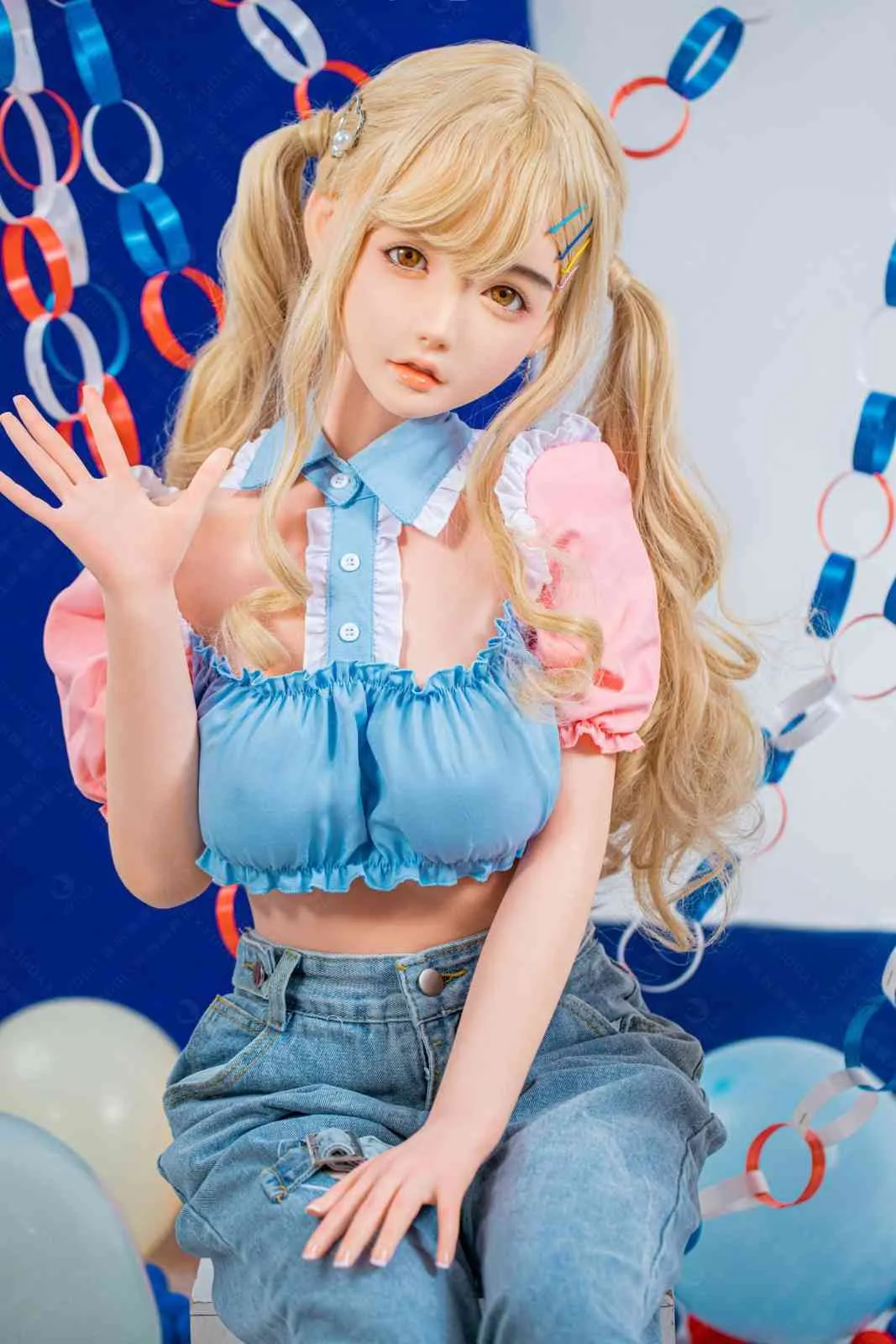 148cm (4ft8") Blonde Asian Silicone Doll - C-Cup - Amily view 4