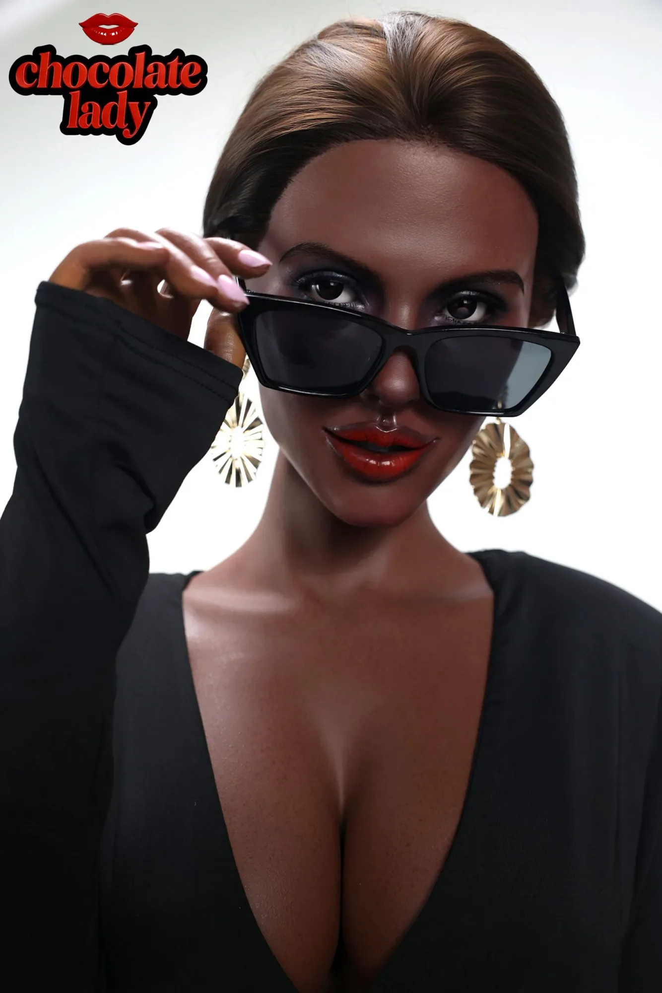 166cm (5ft5") ROS Black Skin Full Silicone Sex Doll - E-Cup – Lena view 7