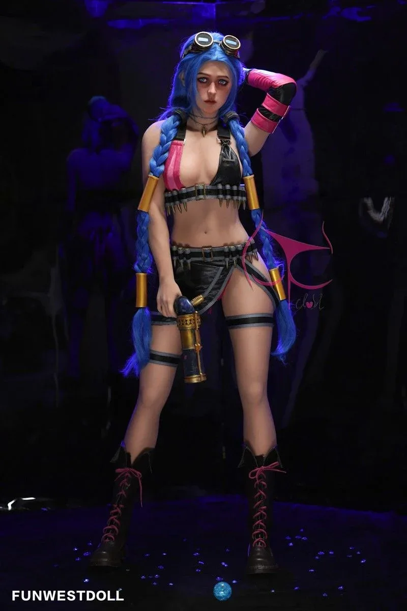 159cm (5ft2") A-Cup Jinx Cosplay Premium S-TPE Sex Doll - Assos - In Stock | US Only view 5