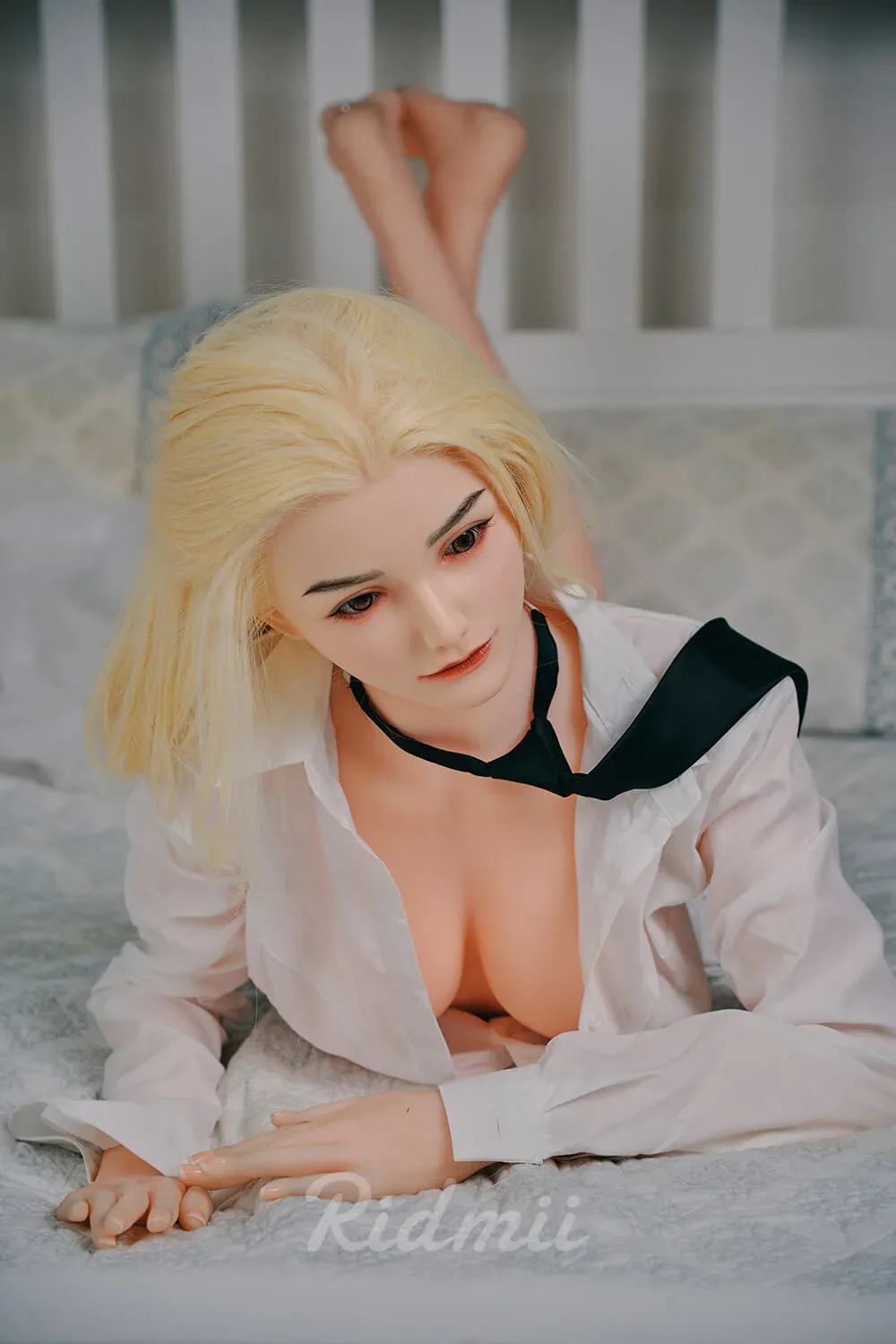 165cm (5ft4") Blonde Hybrid Silicone Head & TPE Body Love Sex Doll - Alma view 5