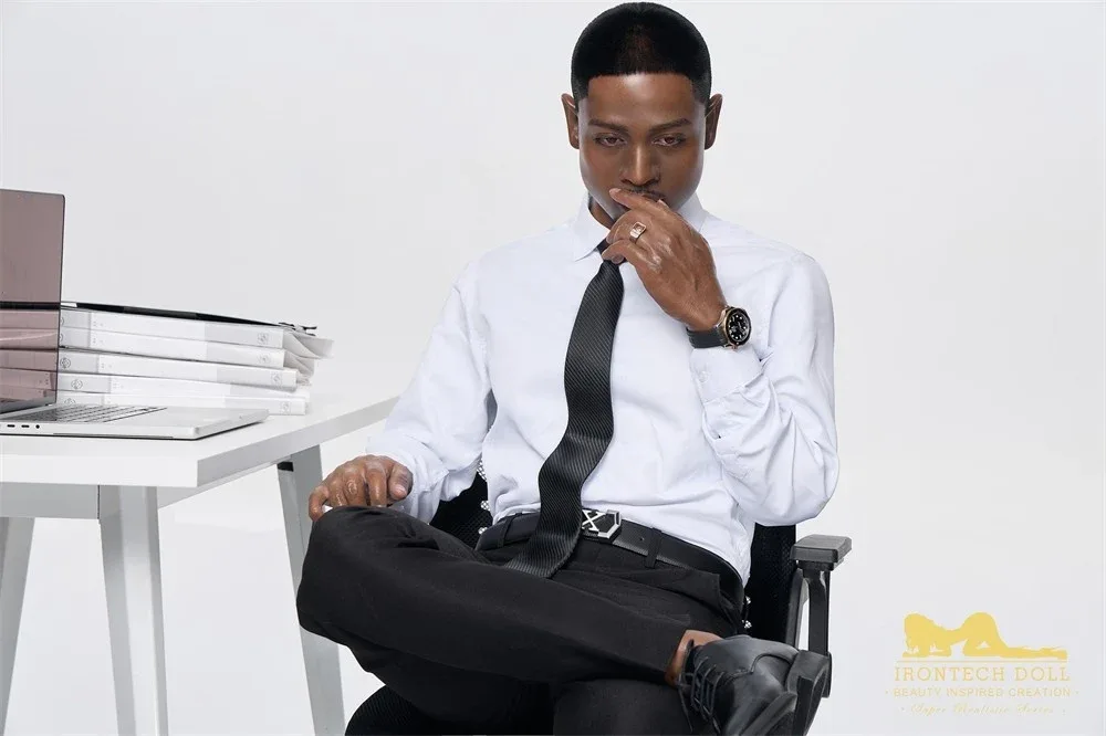170cm (5ft5') Elegant Black Male Sex Doll – Entrepreneur Fantasy Companion - James view 8