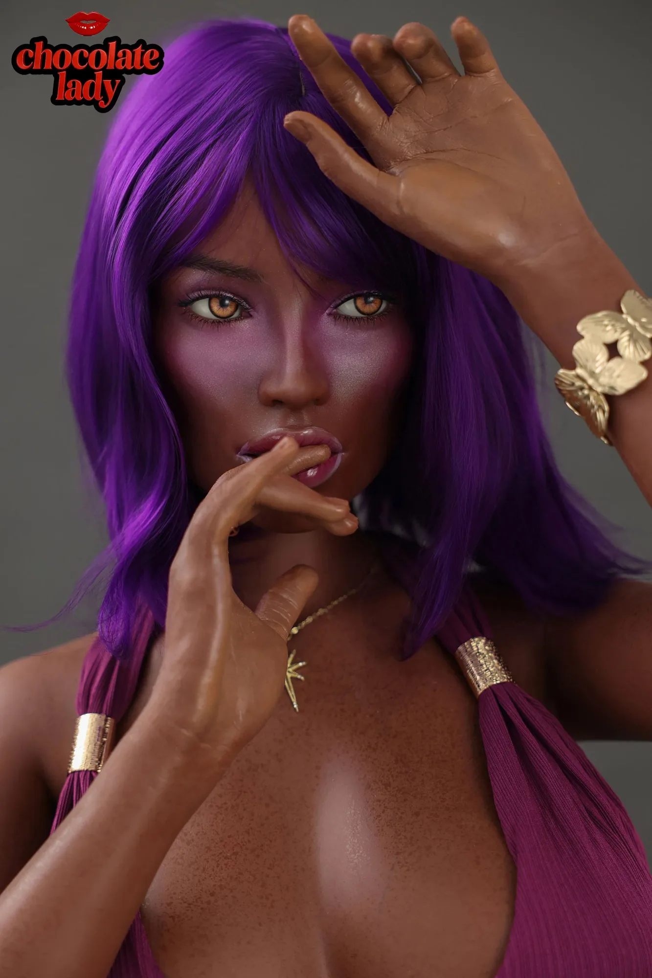 163cm (5ft4") ROS Dark Chocolate Full Silicone Sex Doll - D-Cup - Aim view 5