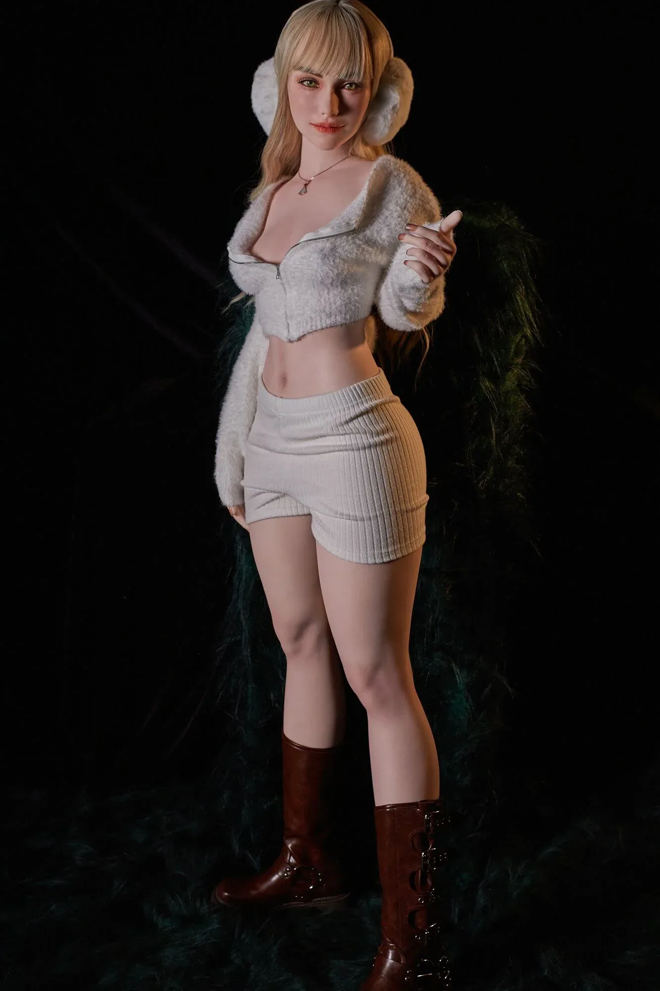160cm (5ft3") Blonde Lifelike Silicone Sex Doll - A-Cup - Imani view 6