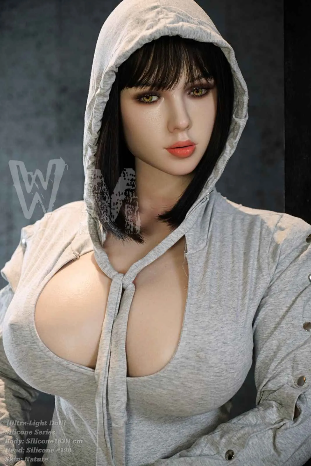 163cm (5ft4") Ultra-Light BBW Full Silicone Sex Doll - H-Cup - Head#198 view 3