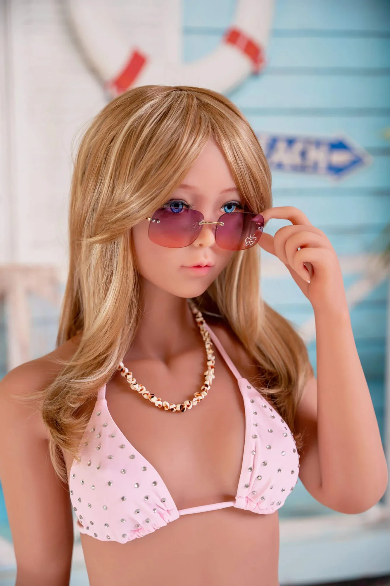 150cm (4ft9") Skinny Blonde Summer Girl S-TPE Sex Doll - C-Cup - Akira view 4