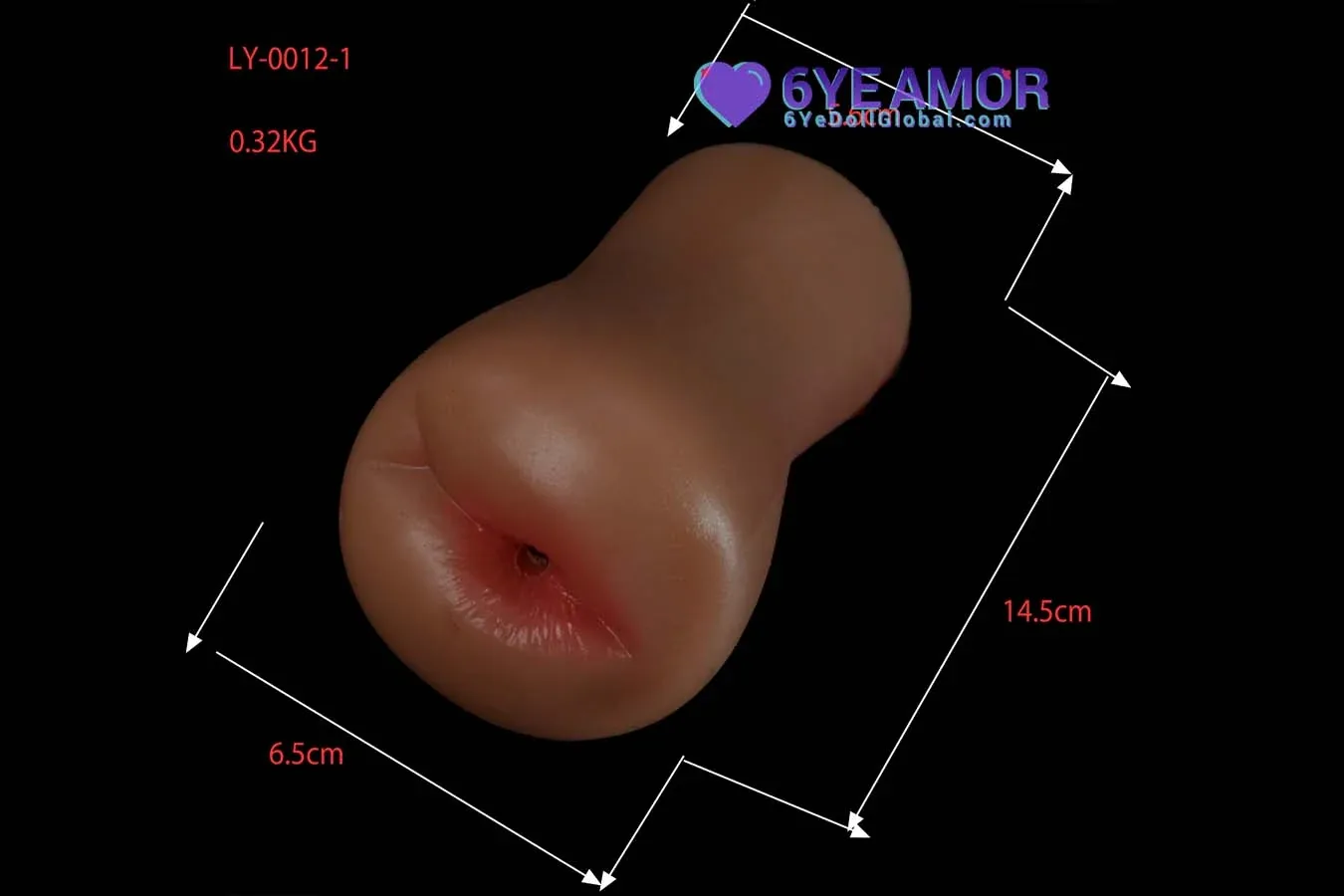 6.5cm (2.6") Anal Masturbator (Model# LY0012) view 2