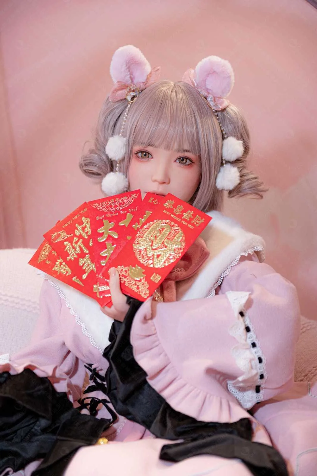 148cm (4ft8") Tender Pink Hair Silicone Sex Doll - C-Cup - Jill view 3