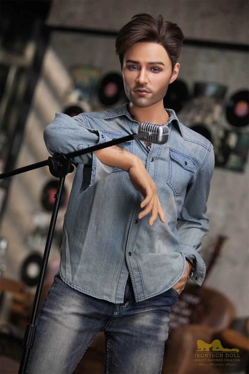 170cm (5ft5') Handsome Singer-Style Gentleman Silicone Male Sex Doll - Jack view 6