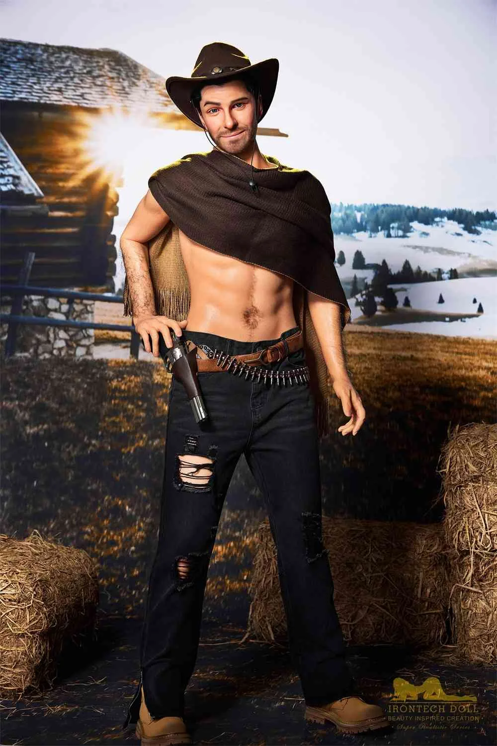 170cm (5ft5') Sensual Cowboy Realistic Silicone Male Sex Doll - Allen view 5