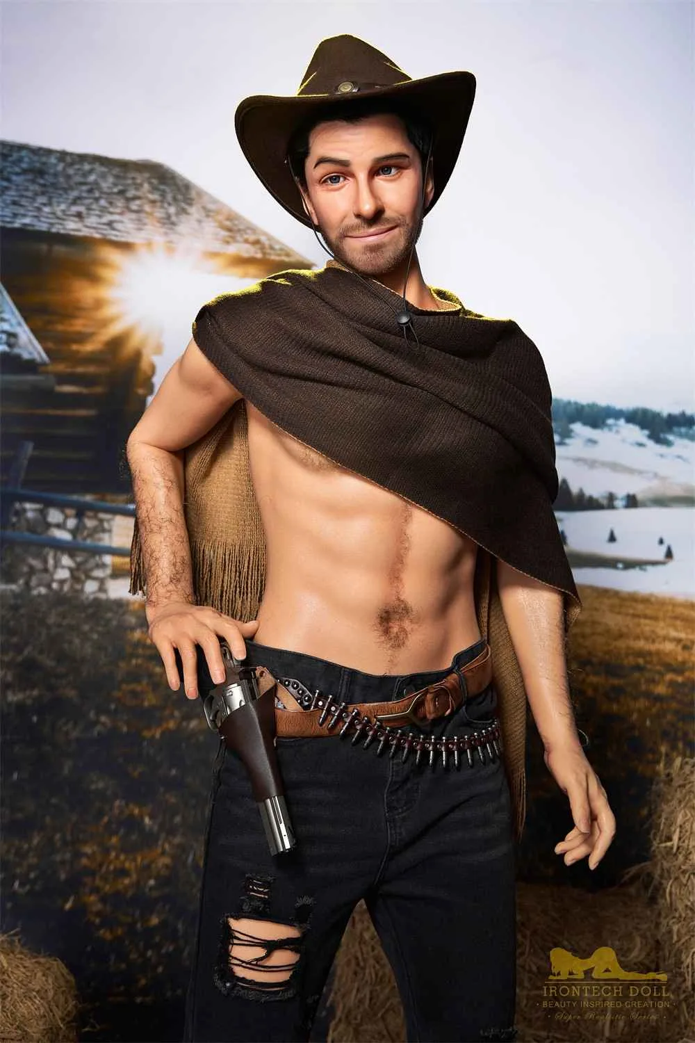 170cm (5ft5') Sensual Cowboy Realistic Silicone Male Sex Doll - Allen view 4