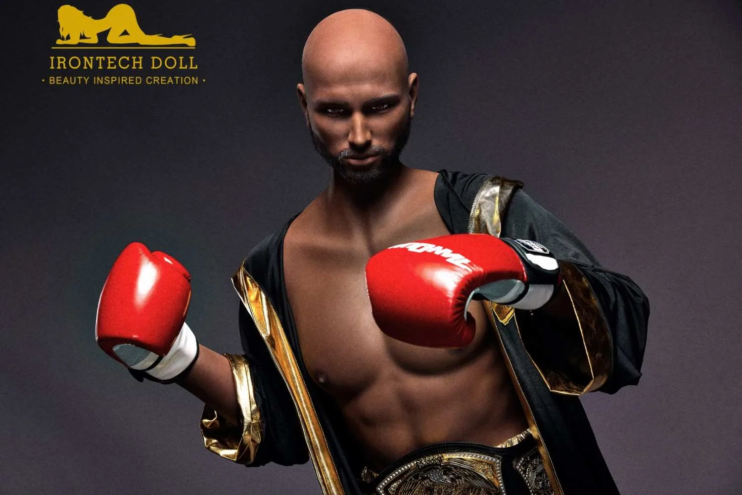 175cm (5ft9') Boxing Champion Black Male Sex Doll - Jack view 6