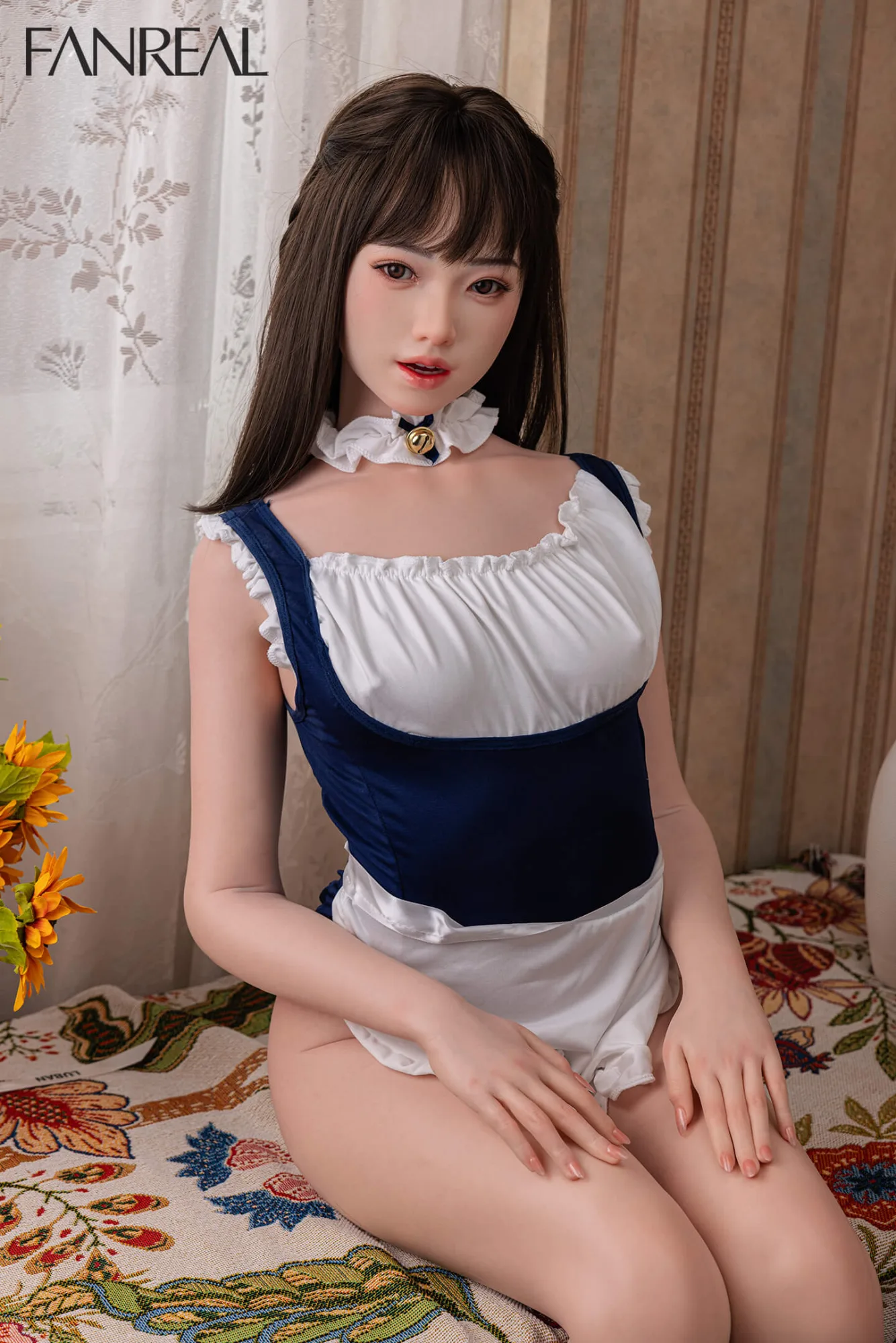 153cm (5ft0") Japanese Maid Silicone Sex Doll with ROS Head - B-Cup - Molly view 6