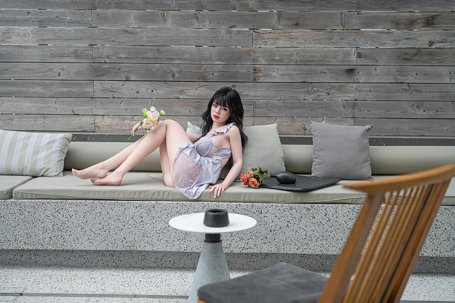 171cm (5ft9") Skinny Japanese ROS Head Silicone Sex Doll - D-Cup - Barbara view 2