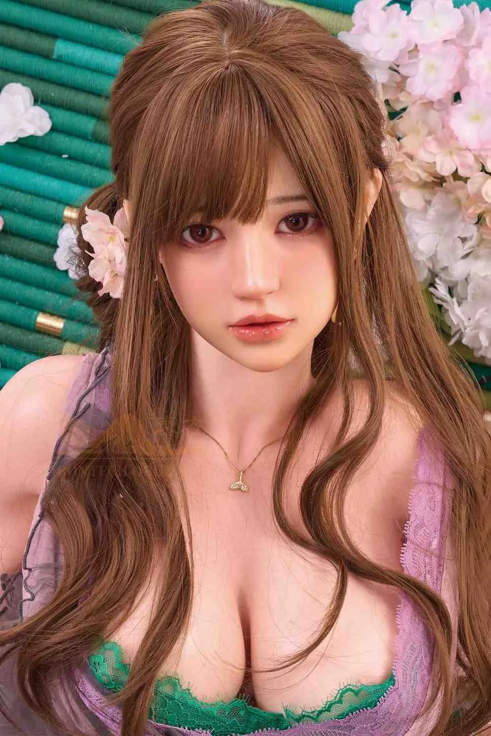 161cm (5ft3") ROS MAX Curvy Asian Redhead Silicone Sex Doll - F-Cup – Evie view 7