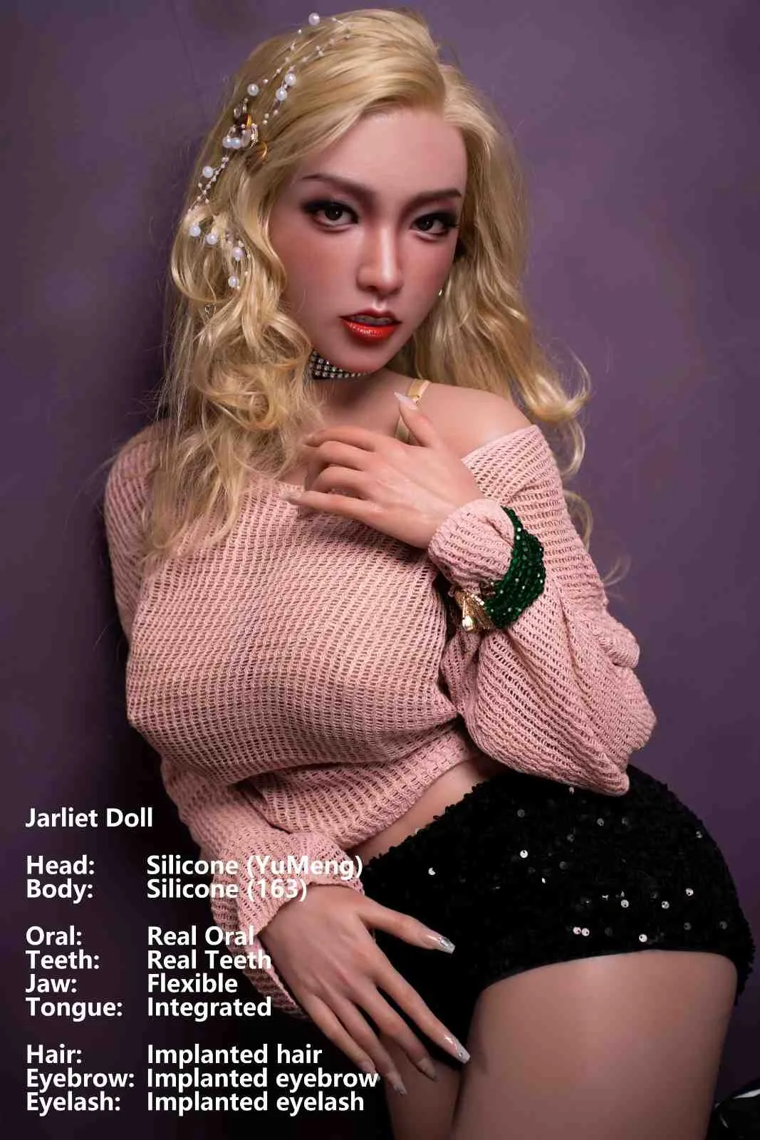163cm (5ft3") ROS Blonde Curvy Silicone Sex Doll - YuMeng view 6