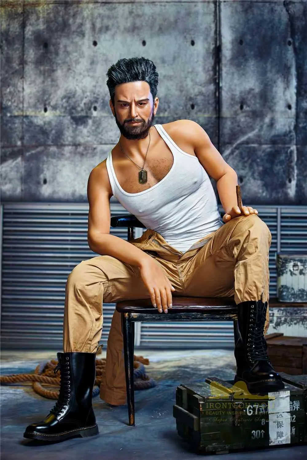 175cm (5ft9') Sexy Matured Male with Silicone Head Doll Model - Robert view 1