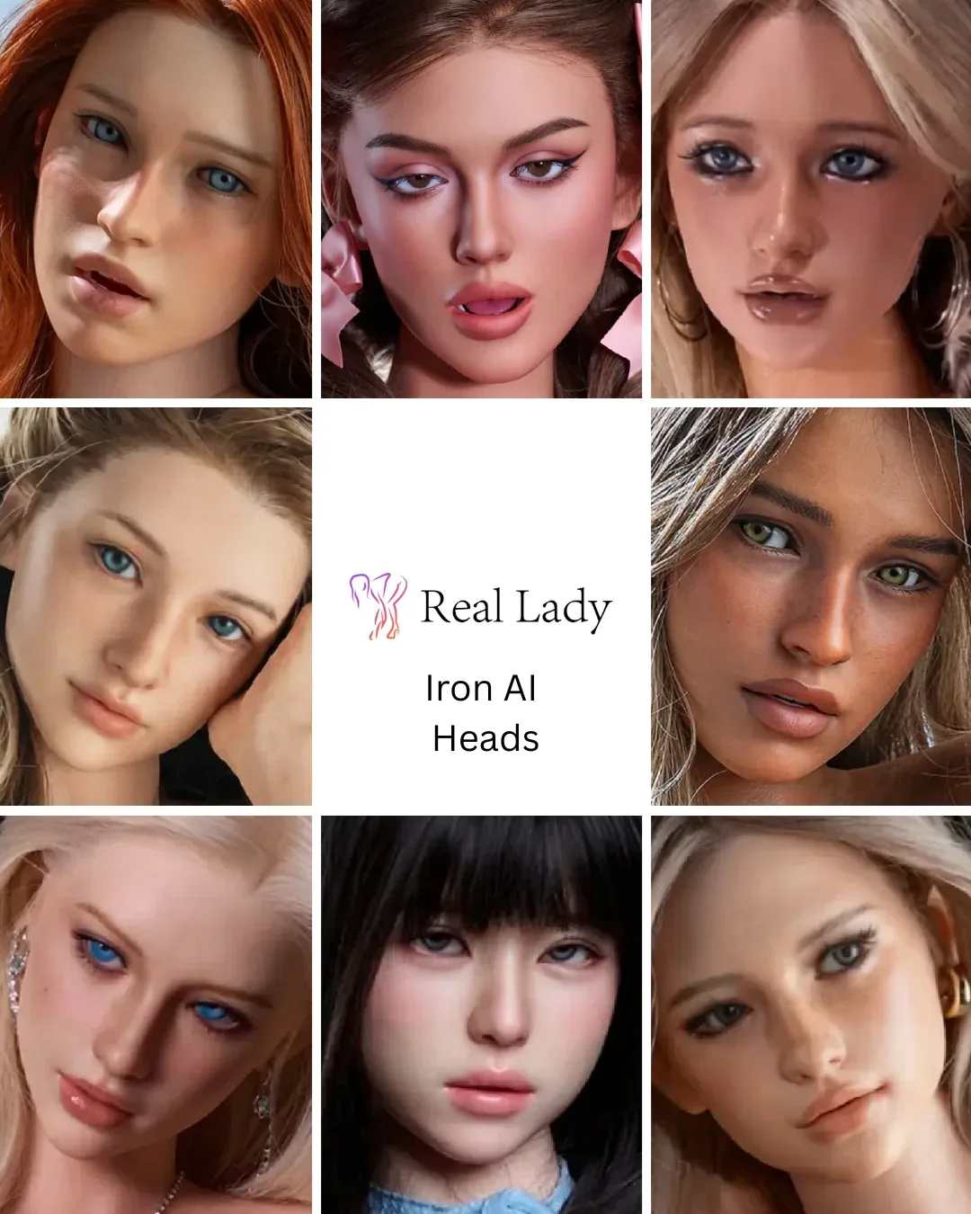 Real Lady Iron AI ROS Heads