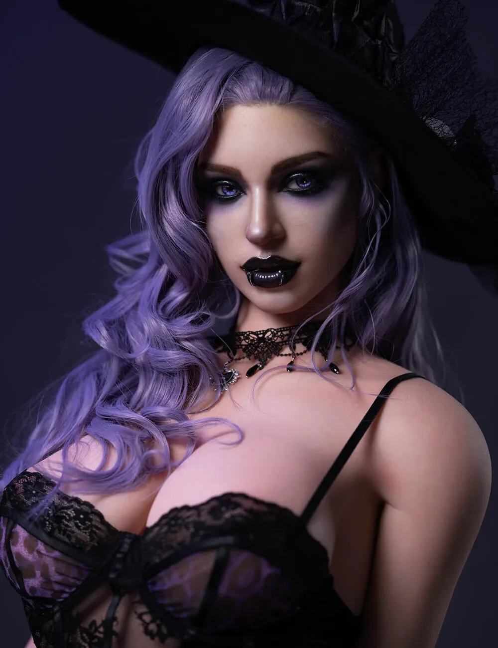 176cm (5ft9") Sexy Witch Fantasy ROS Head Sex Doll - E-Cup - Elodie