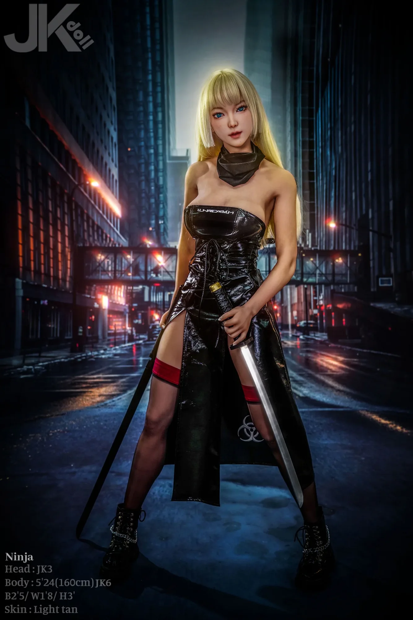160cm (5ft3") Slim TPE Sex Doll – Ninja JK#3 view 1