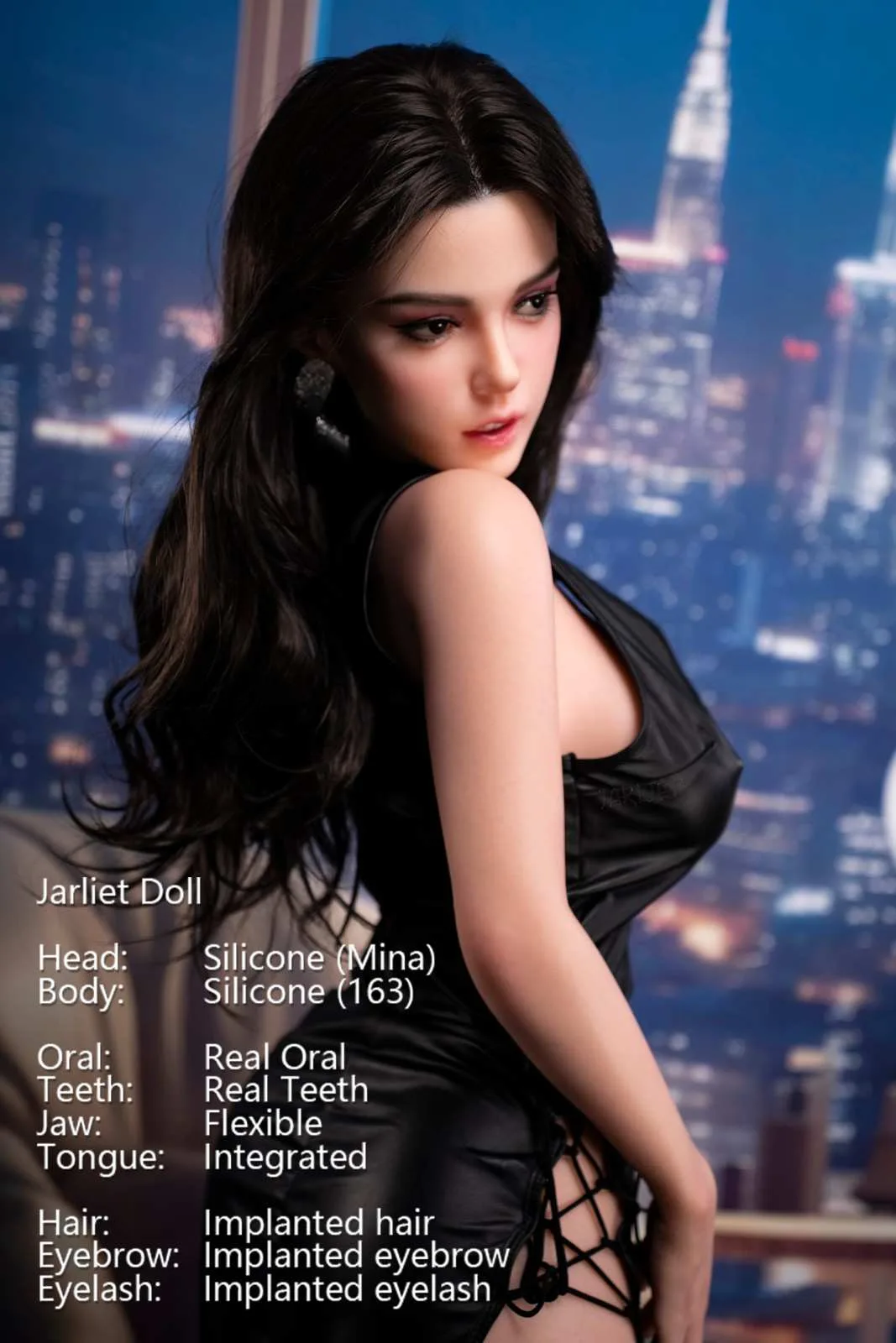 163cm (5ft3") Elegant Dark Brunette Silicone Sex Doll - Mina view 4