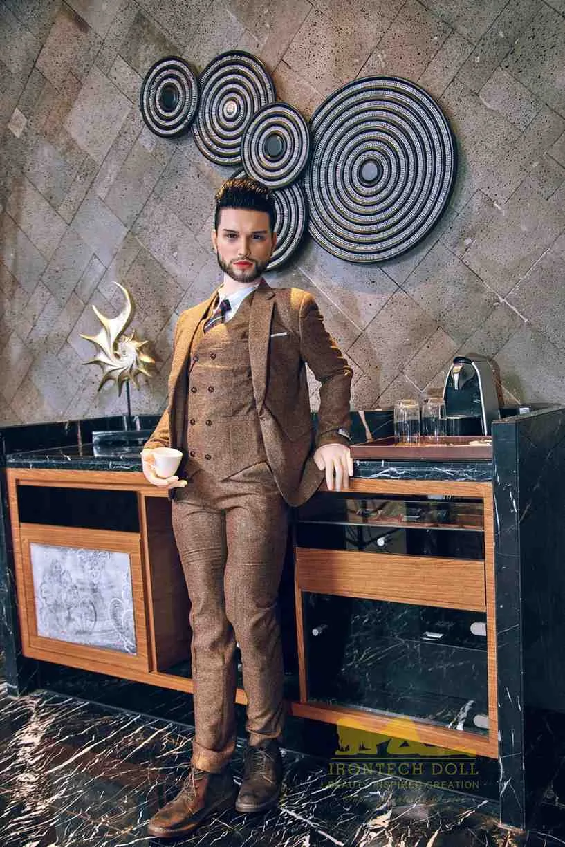 162cm (5ft4') Fine Eligible Bachelor with Silicone Head Male Sex Doll- Zayn view 1